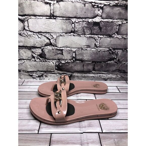 Vince Camuto Evolet Blush Rose Jelly Rubber Thong Sandals Women’s Sz 8M US/39EU - Picture 1 of 16